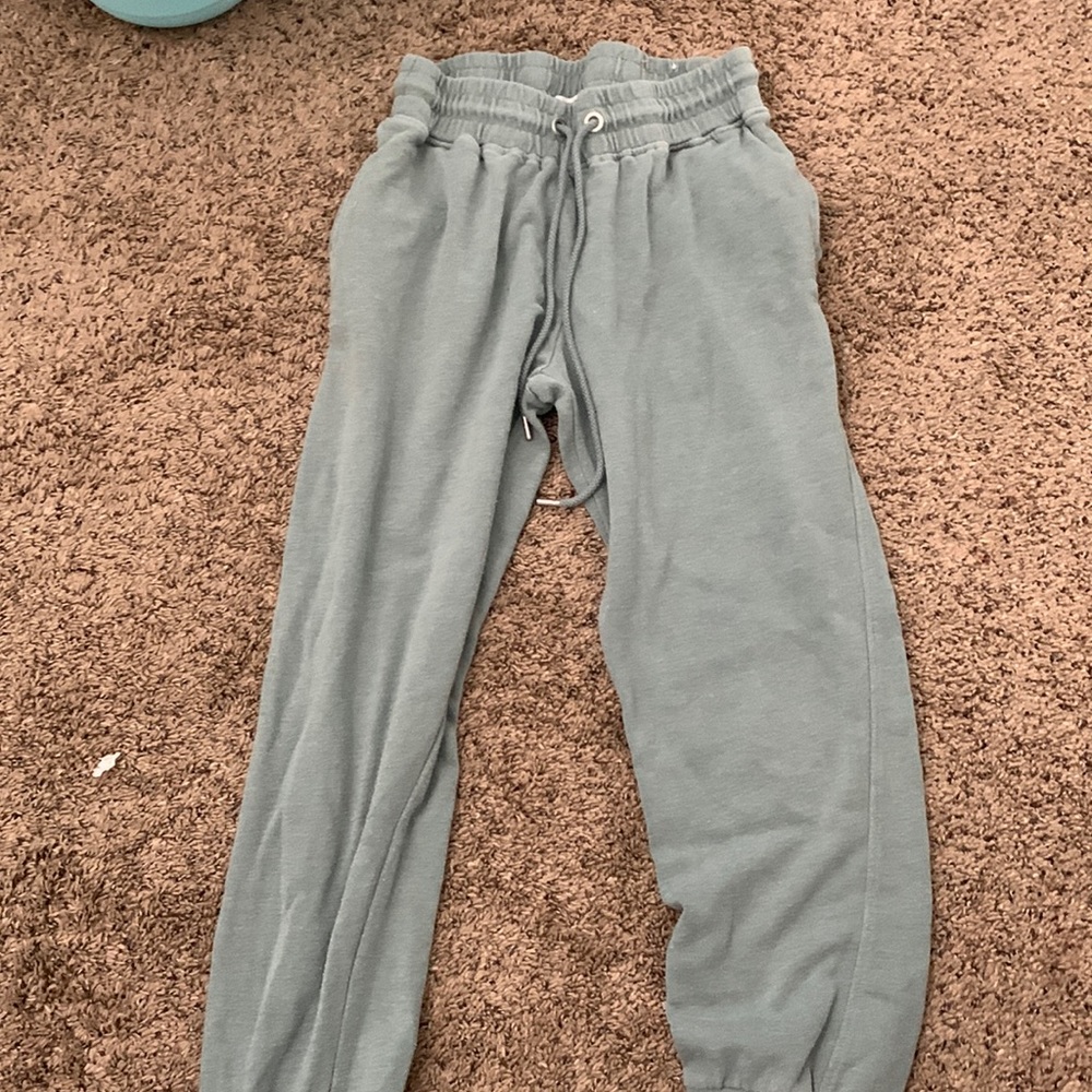 sage green cotton on sweatpants
